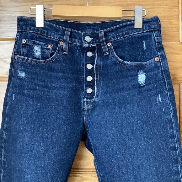 LEVI'S 501 S Skinny High Rise Blue Jeans - Picture 5 of 14